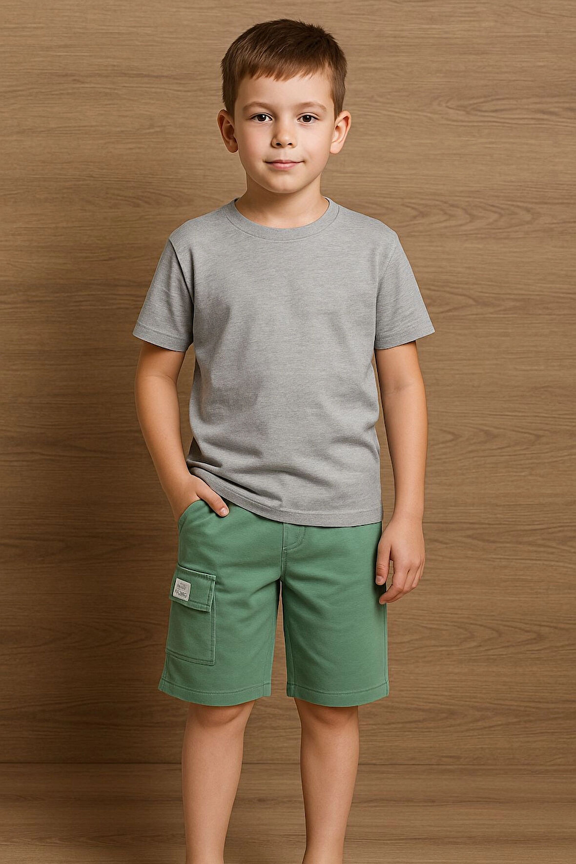 Kargo Cepli Erkek Çocuk  Basic Şort 73651-1