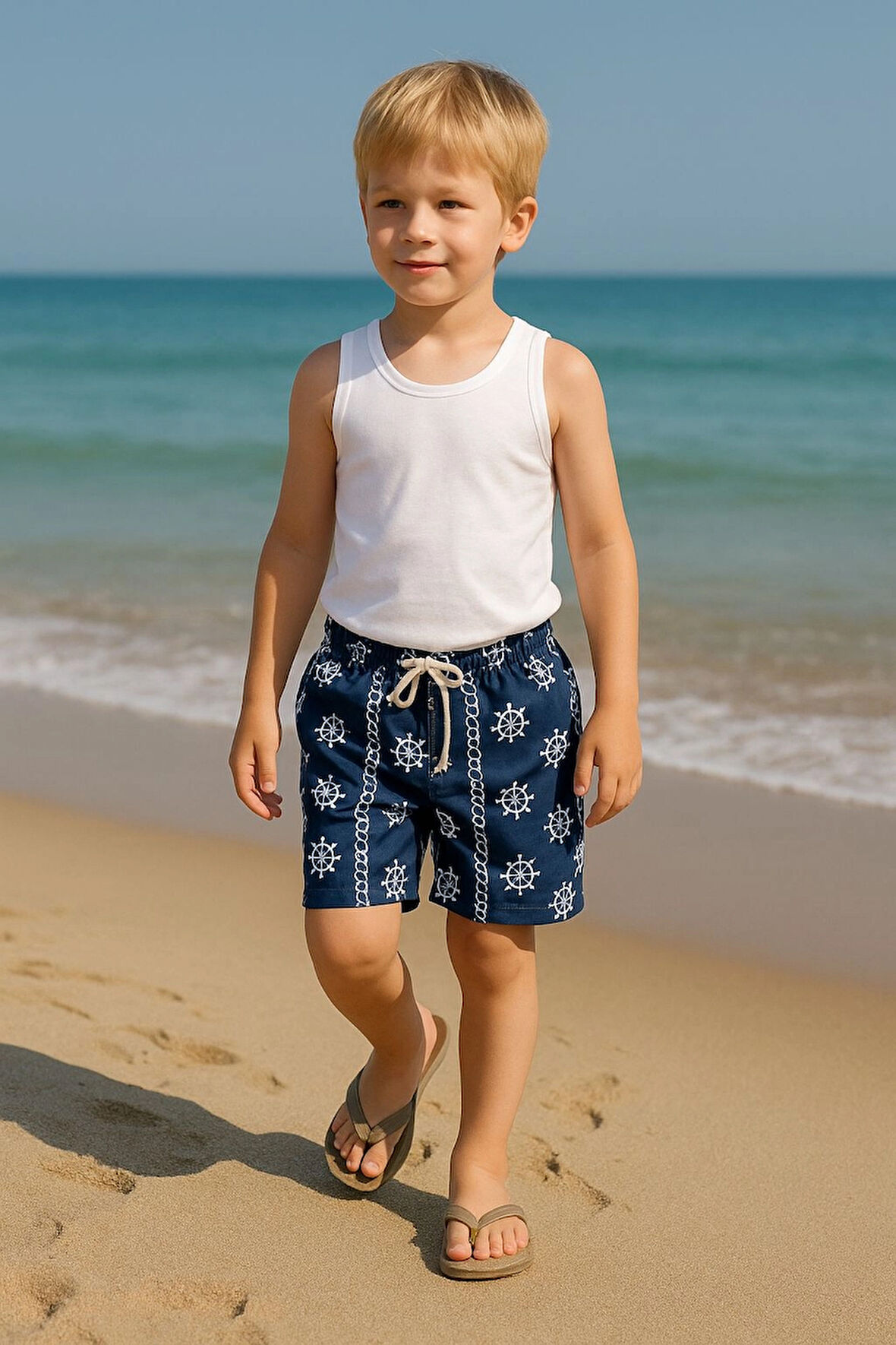 Erkek Çocuk Desenli Deniz Şortu 50501