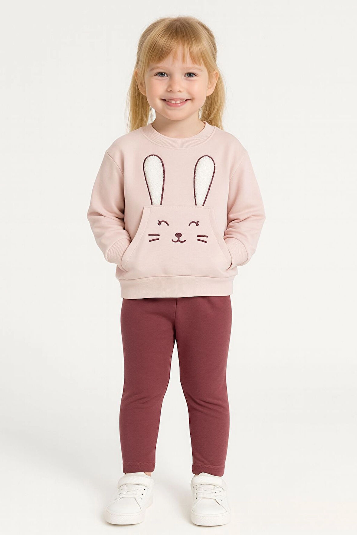 Tavşan Nakışlı Kız Bebek Takım 20155