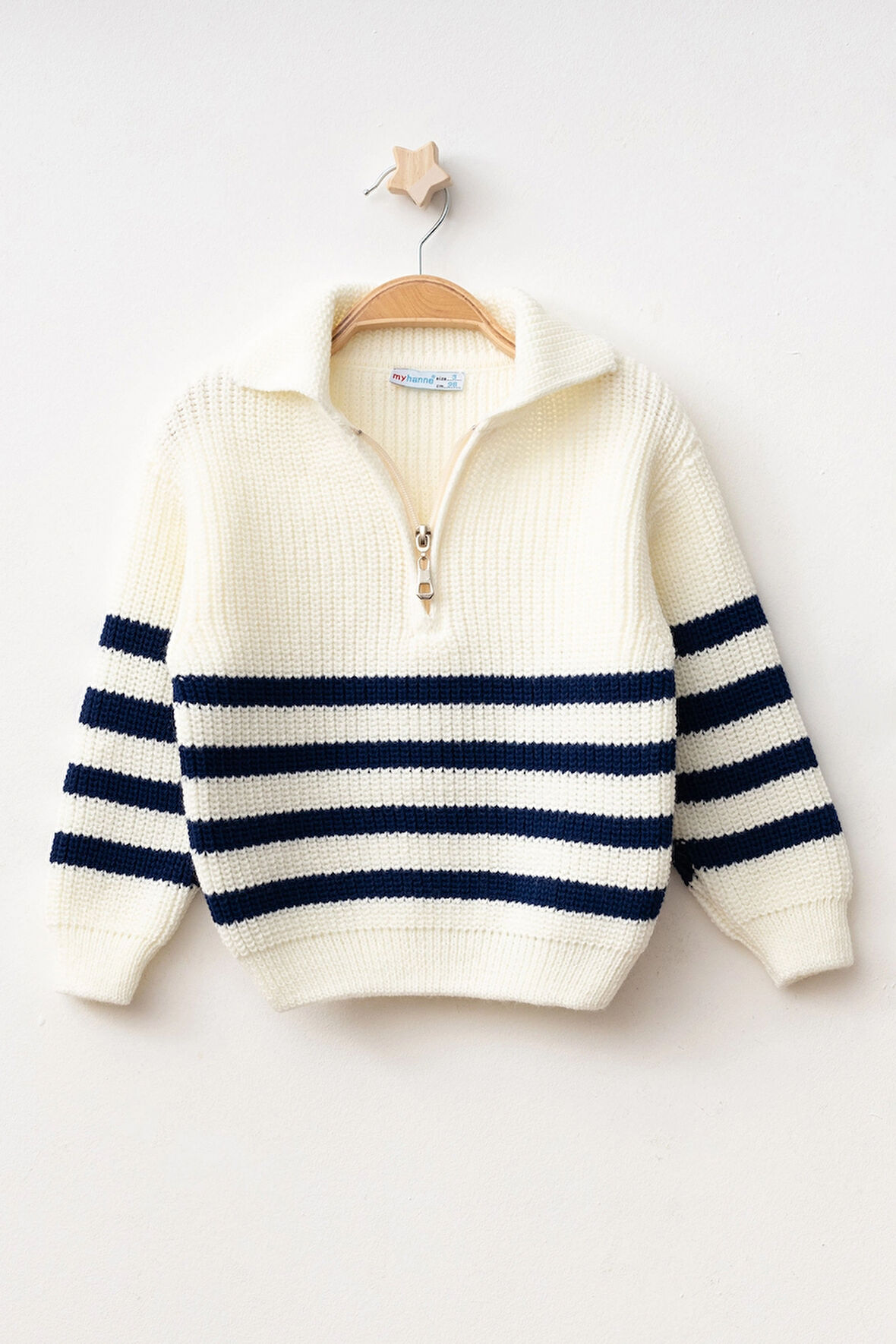 Çizgili Triko Kazak 4099