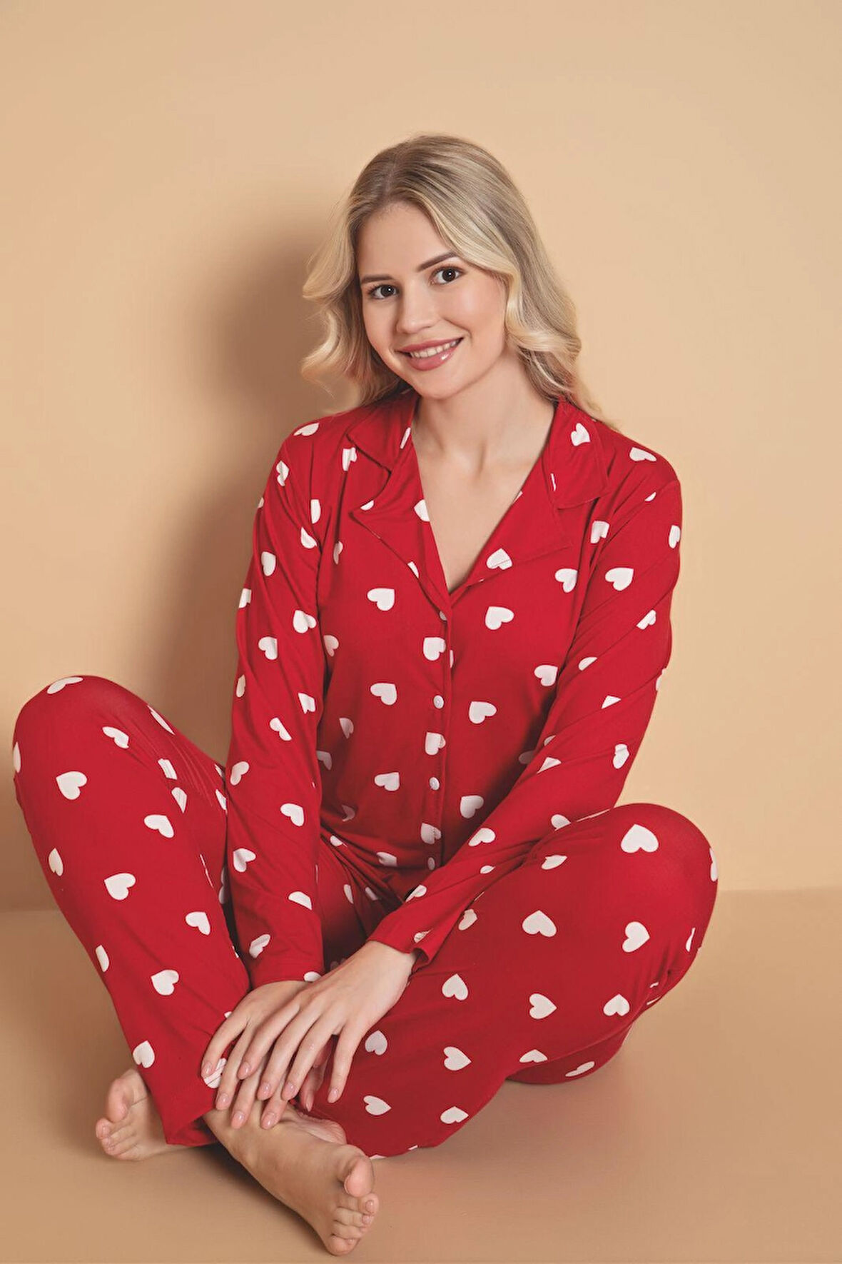 Desenli Kadın Pijama Takımı 1350