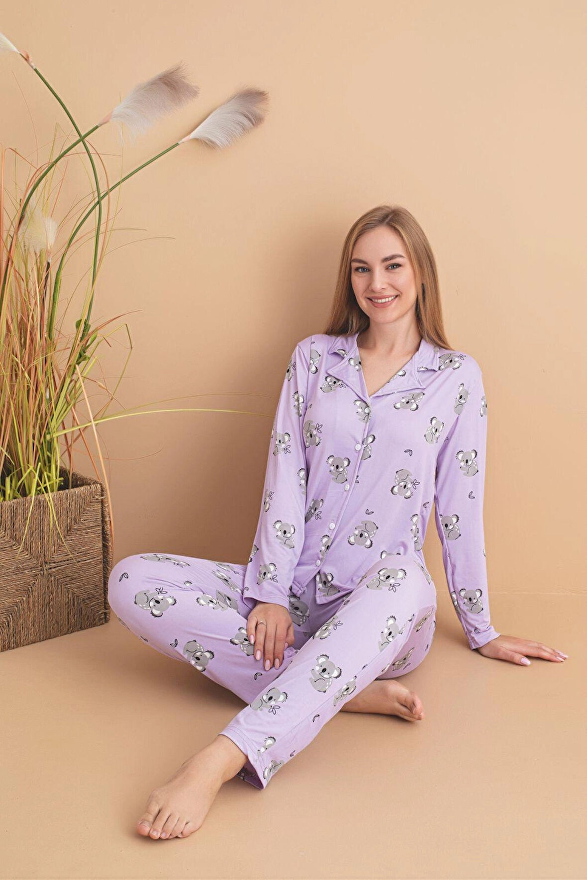 Desenli Kadın Pijama Takımı 1350