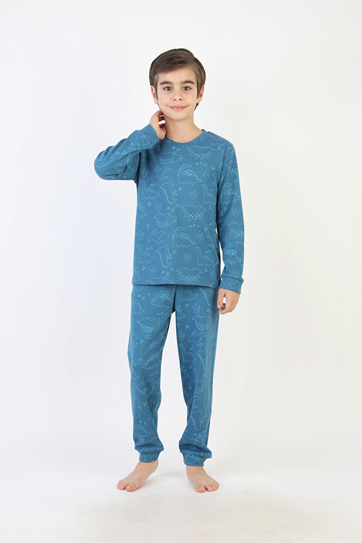 Dinazor Desenli Erkek Çocuk Pijama Takımı 51527