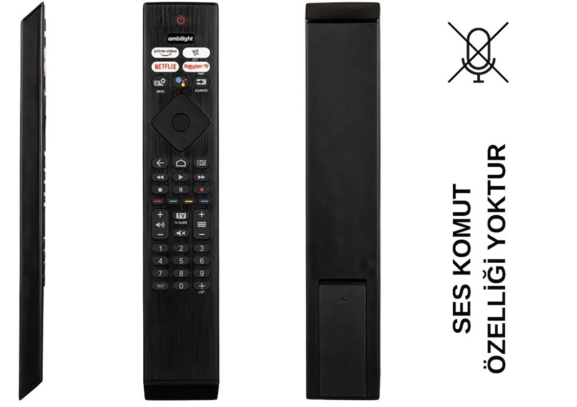 (SES KOMUTSUZ) PHILIPS PH-V4 NETFLIX-RAKUTEN TV-PRIME VIDEO TUŞLU LCD LED TV KUMANDA