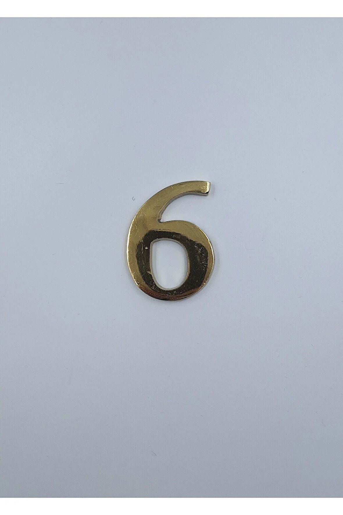 PİRİNÇ RAKAM 6CM TIRNAKLI NO:6