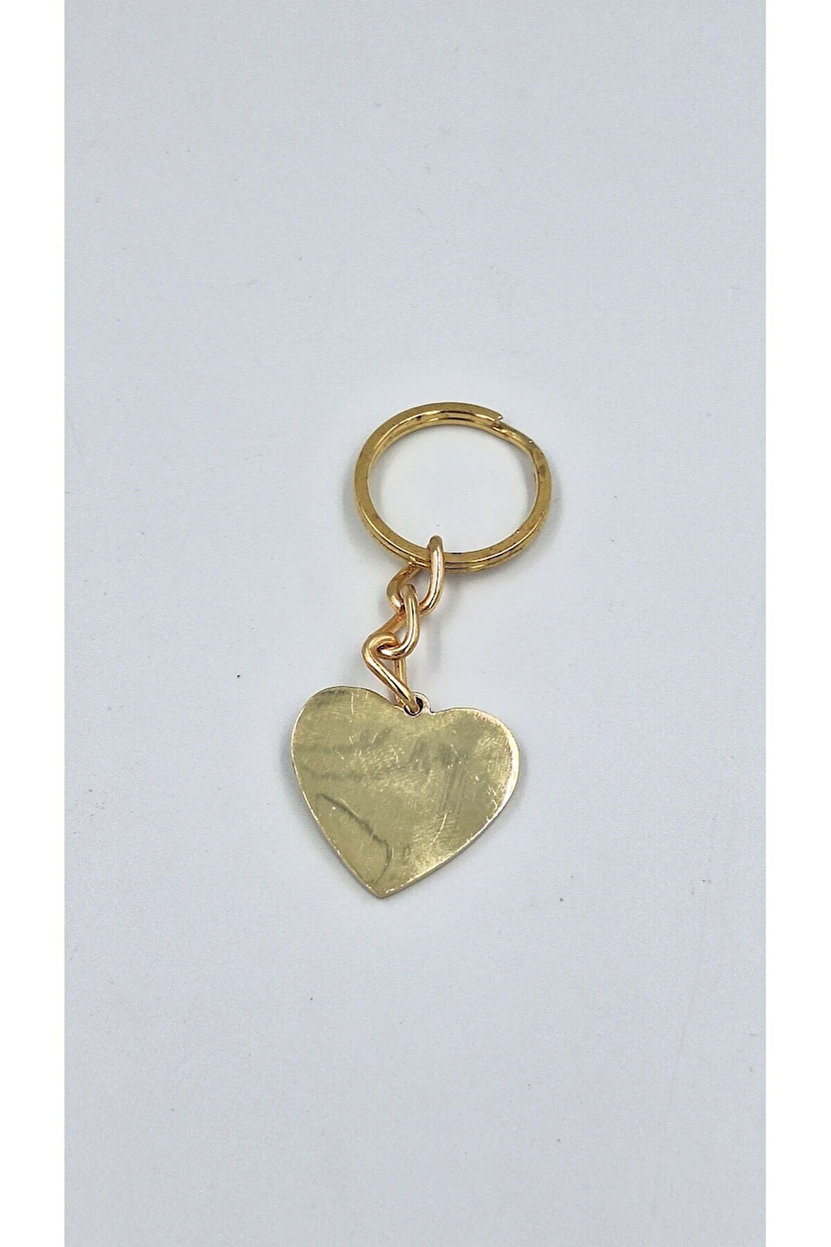 Pirinç Kalp Anahtarlık (İsim Yazılabilir )