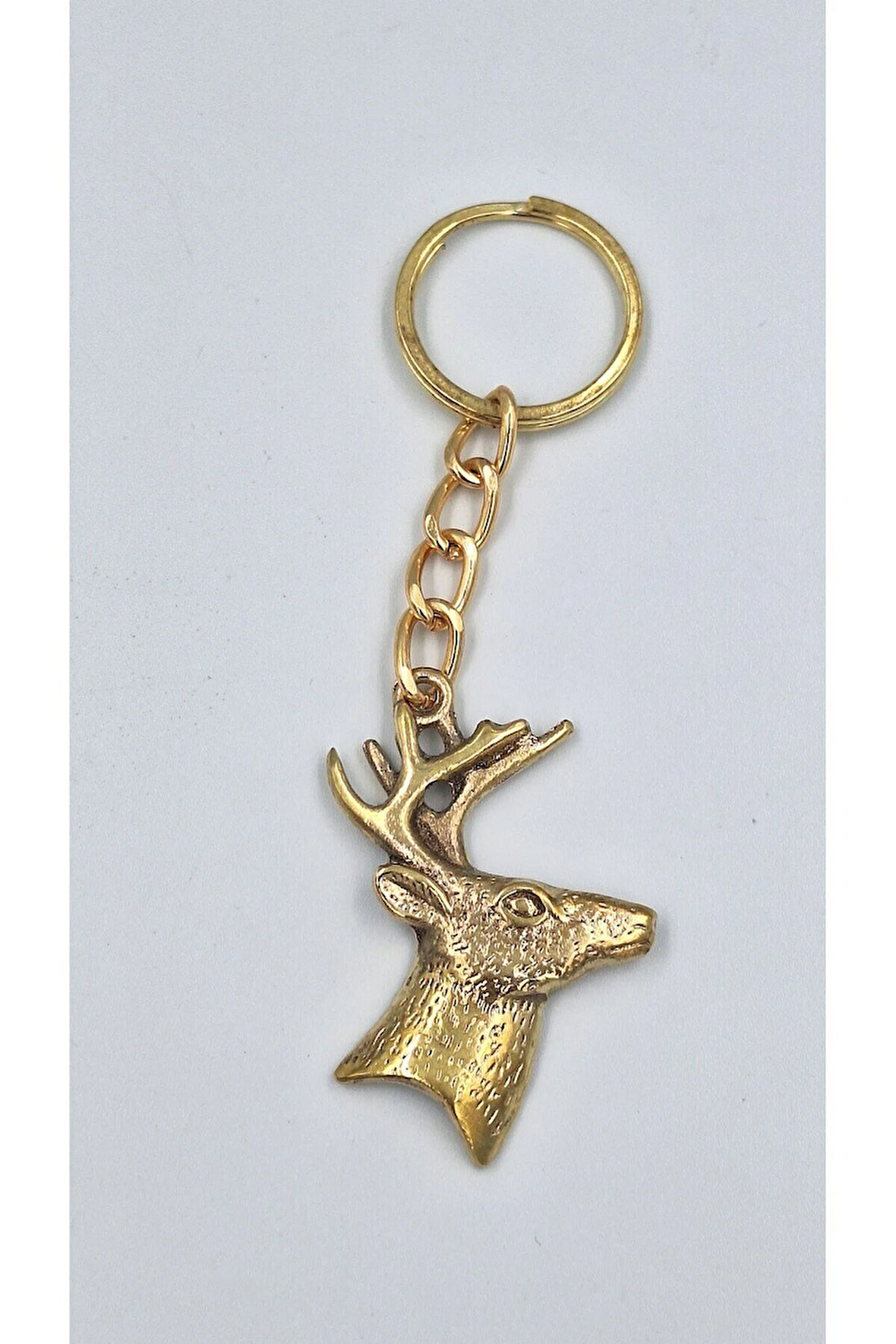 Pirinç Geyik Anahtarlık