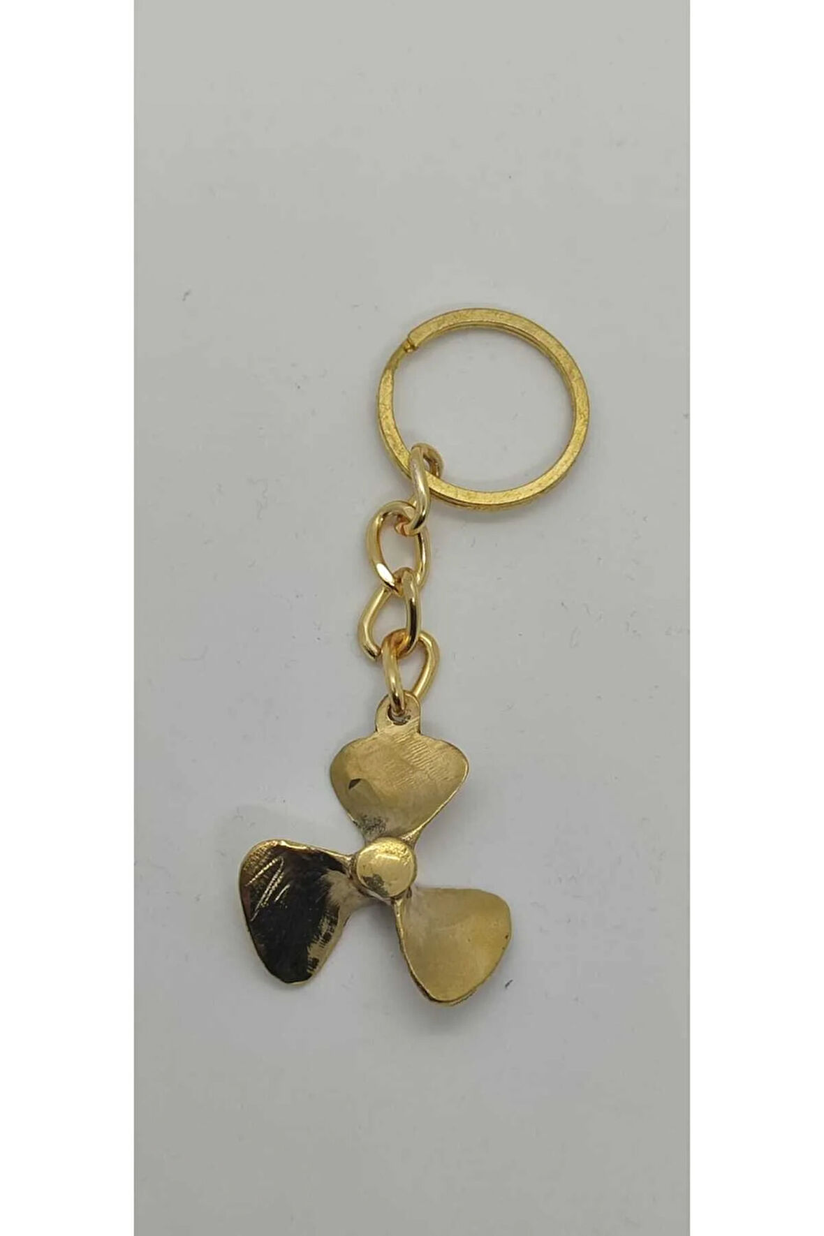 Pirinç 3 Kanatlı Pervane Anahtarlık