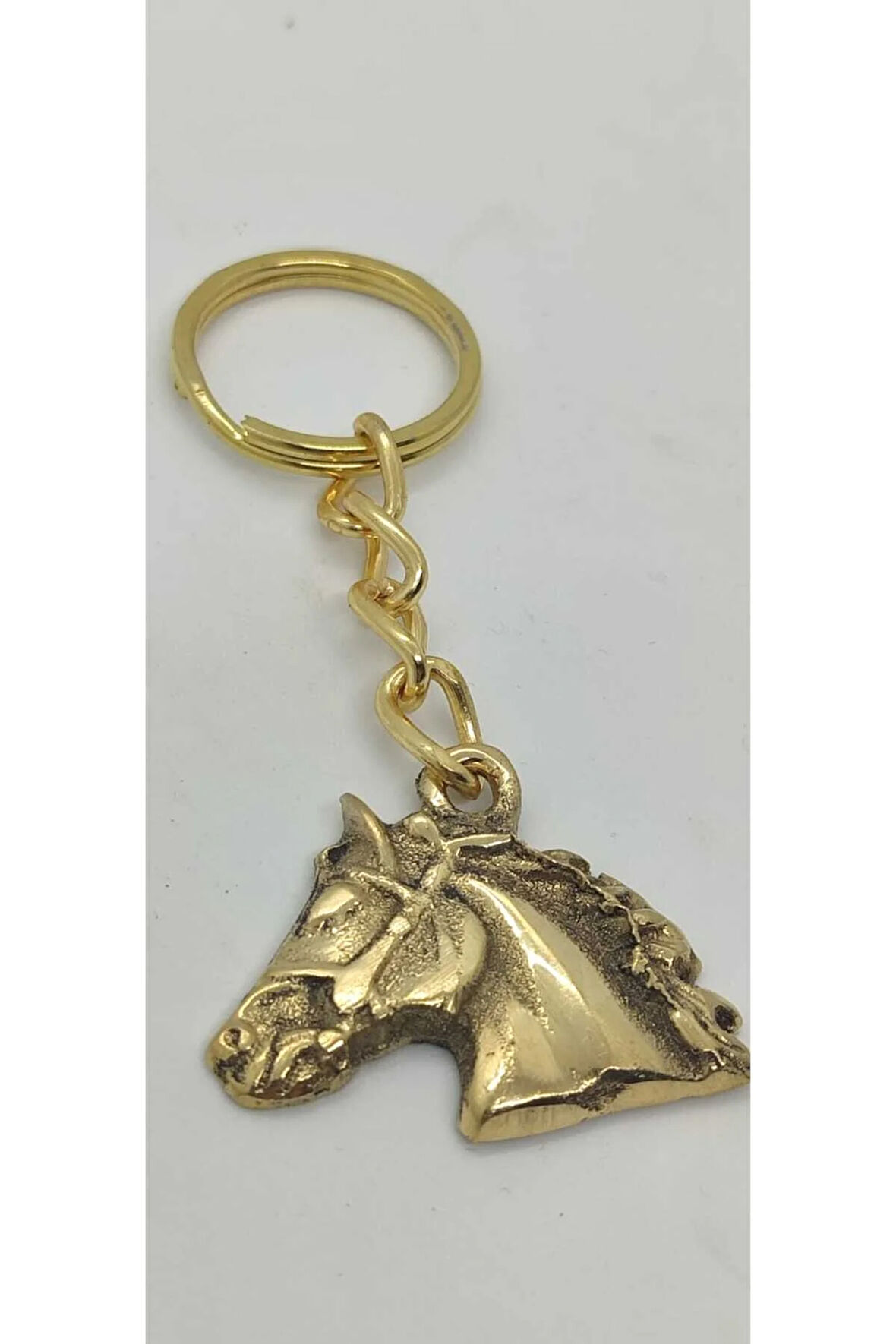 Pirinç At Kafası Anahtarlık