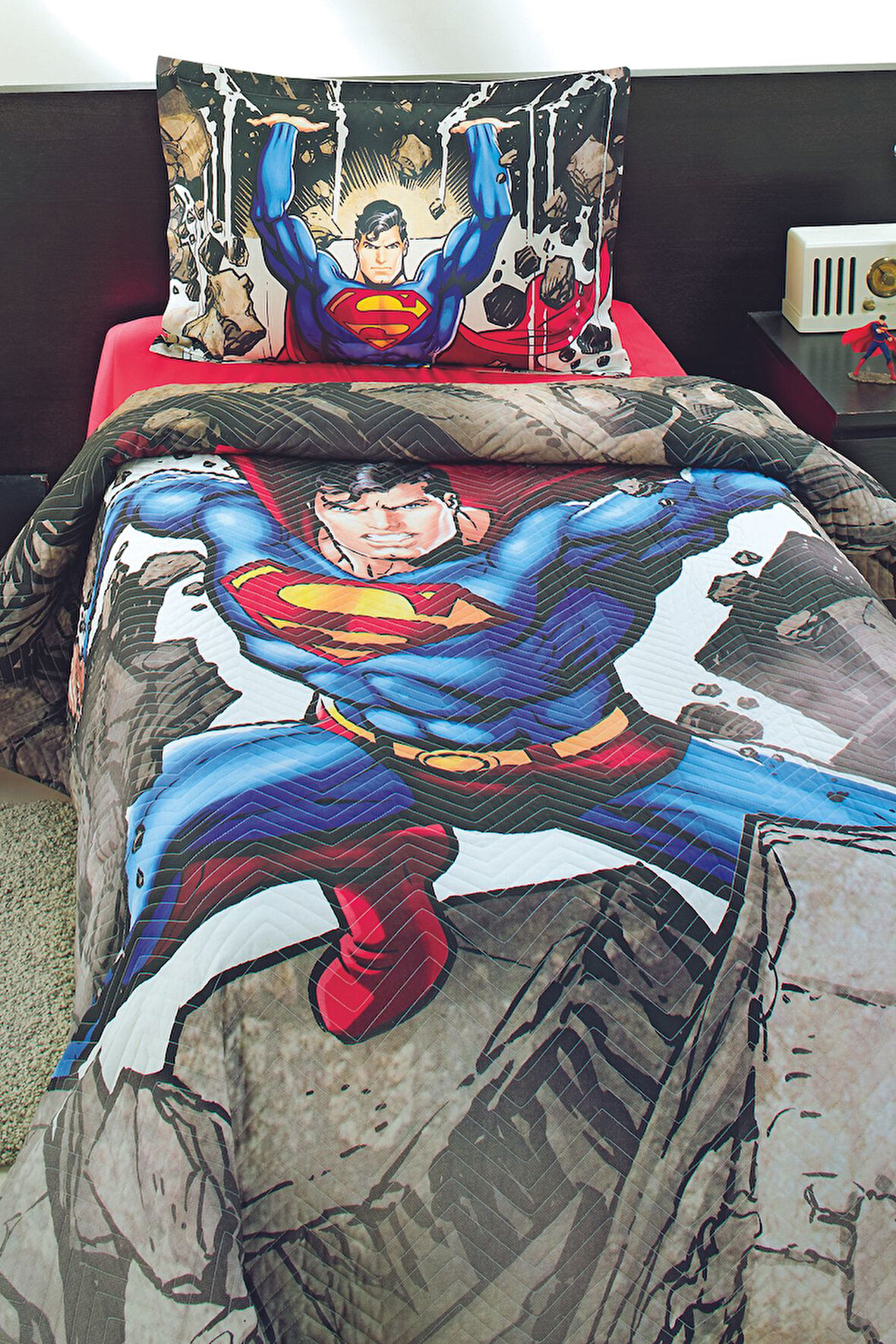 Özdilek Superman Stone Tek Kişilik Lisanslı Kapitone Çocuk Nevresim Takımı