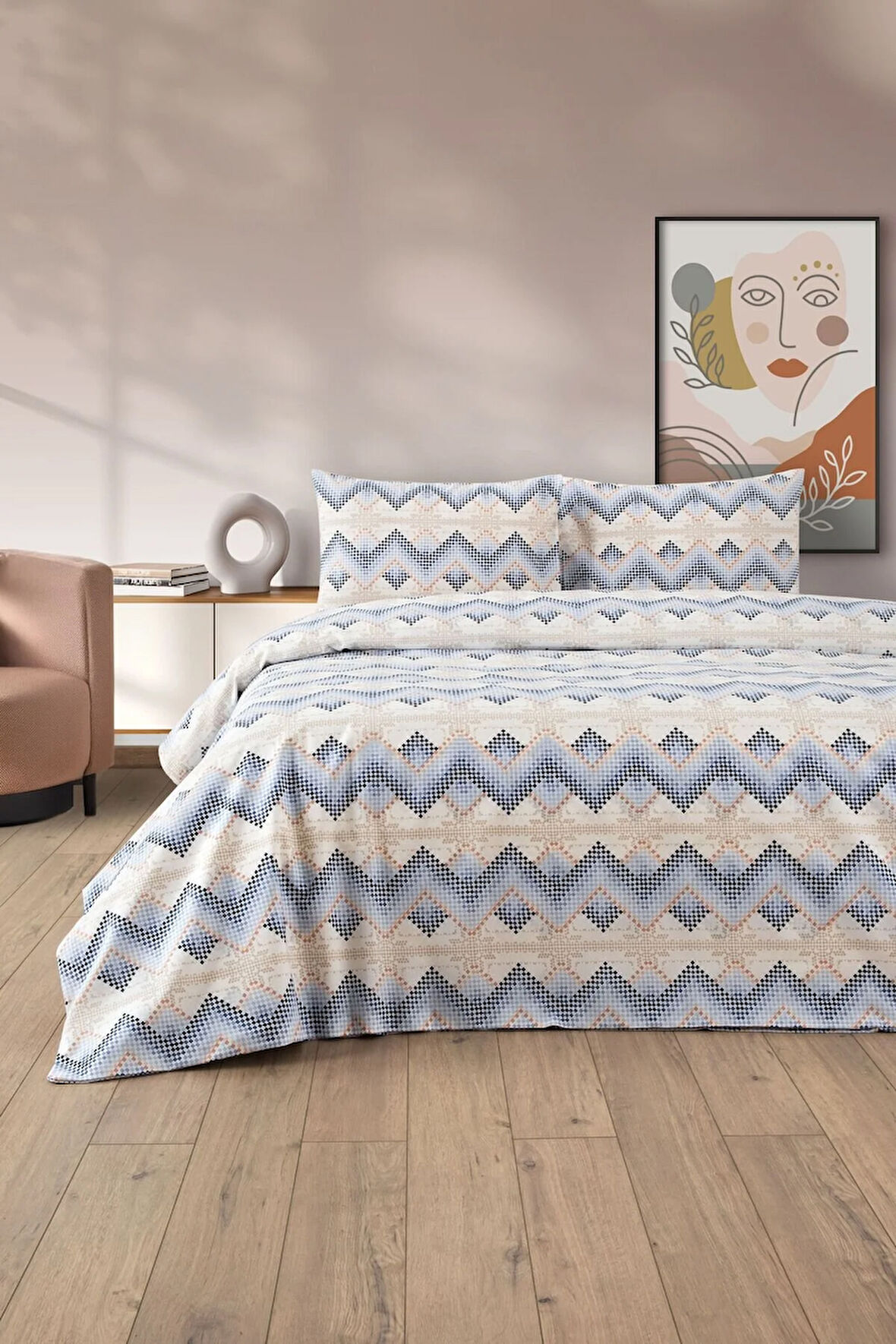 Lovely Desenli Çift Kişilik Nevresim Takımı - Çift Kişilik Nevresim Seti