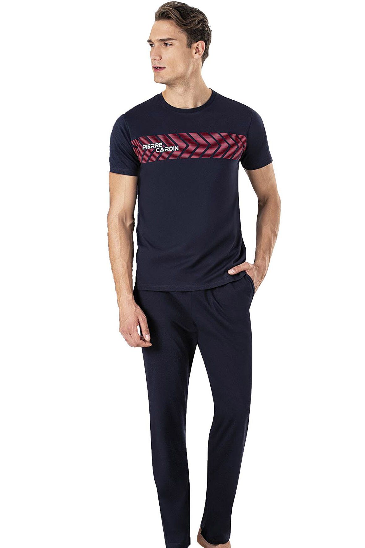 %100 Pamuk Penye Erkek Pijama Takım