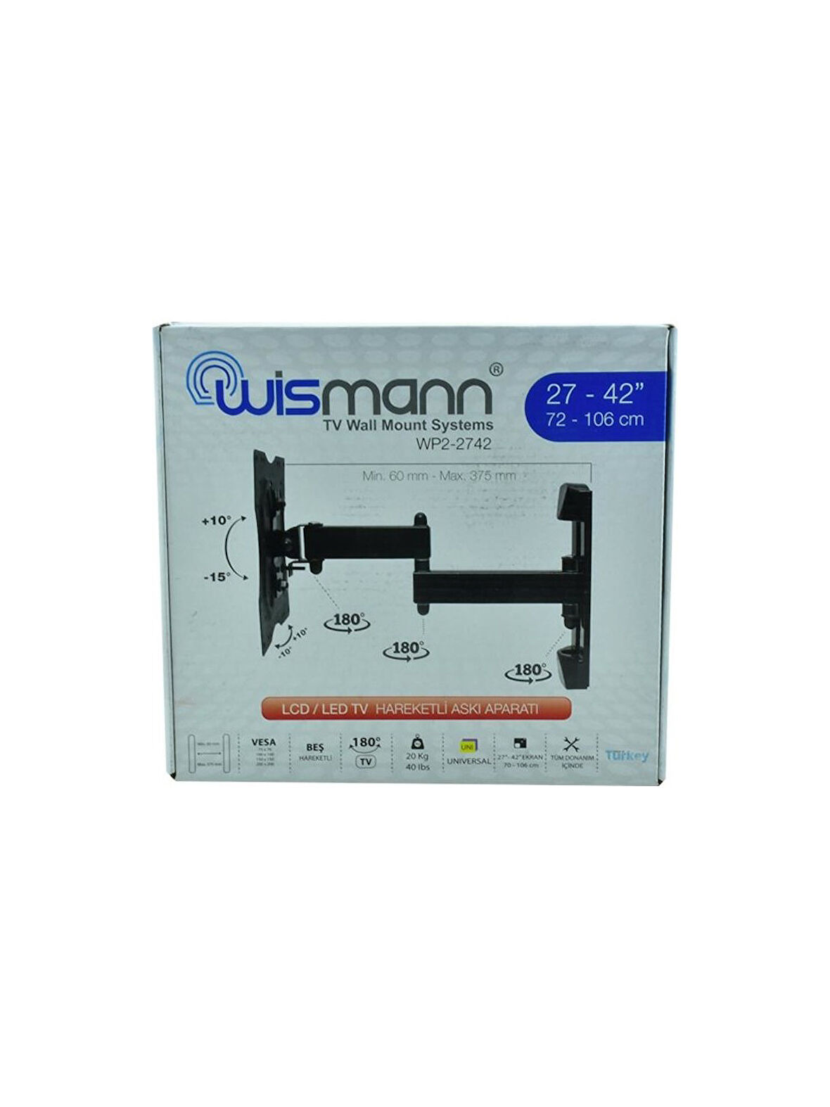 WİSMANN 27''-42'' (72-106 CM) Hareketli Askı Aparatı