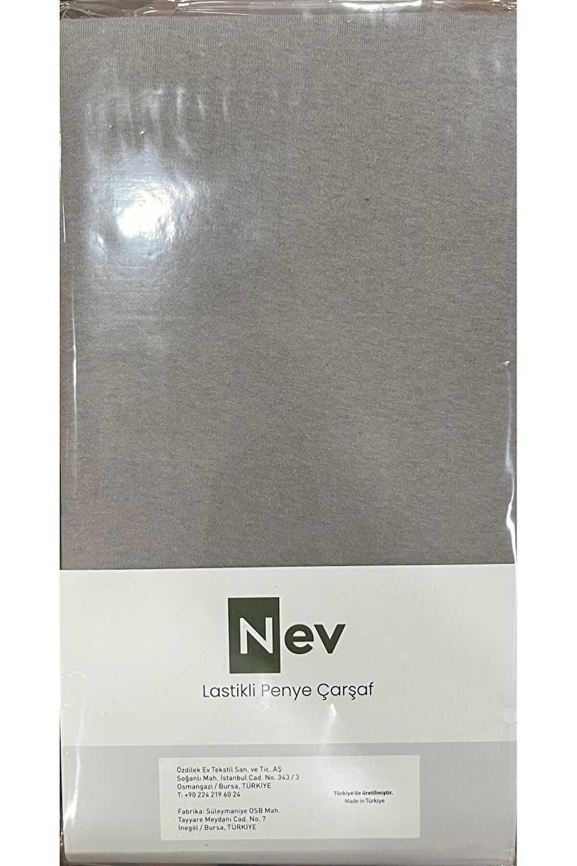 Özdilek NEV MARKA Lastikli Fitted Penye Çarşaf 100x200 + 30 Cm ( Yükseklik 30 Cm ) Gümüş