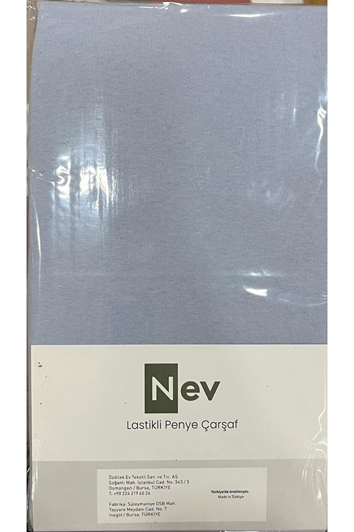 Özdilek NEV MARKA Lastikli Fitted Penye Çarşaf 100x200 + 30 Cm ( Yükseklik 30 Cm ) Mavi