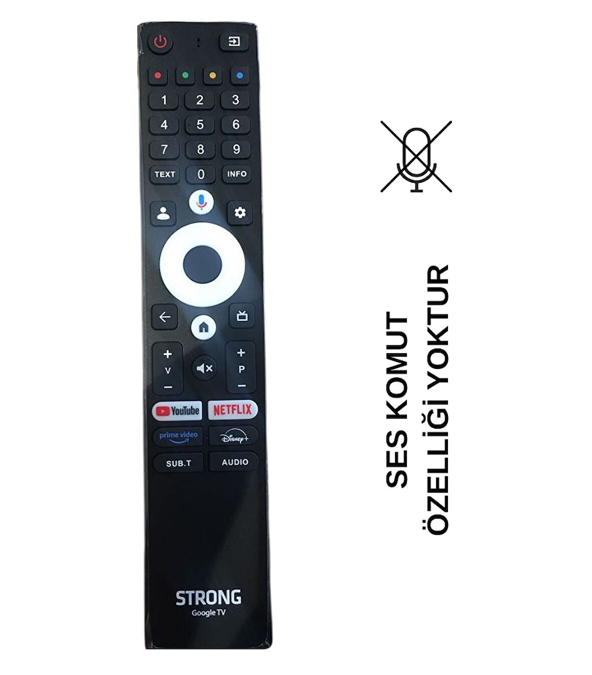 SES KOMUTSUZ STRONG - PROFİLO GOOGLE TV NETFLIX - YOUTUBE - PRIME VIDEO - DISNEY+ TUŞLU LCD-LED TV KUMANDA