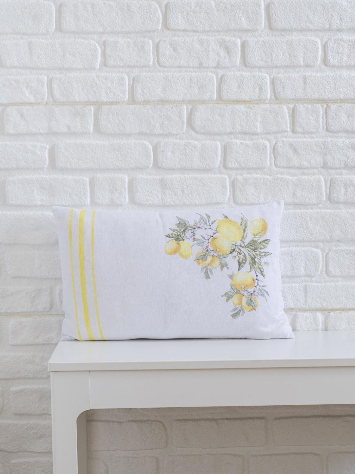 Limon Baskılı 35x55 Dikdörtgen Kırlent Kılıfı