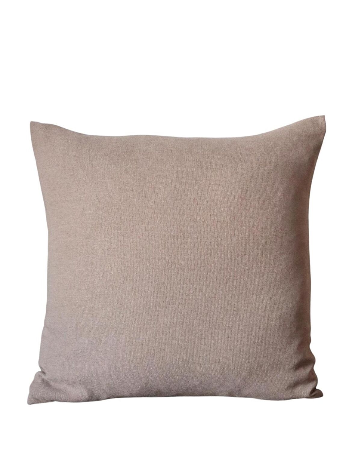 Koyu Bej Renkli Düz 43x43 Kare Kırlent Kılıfı