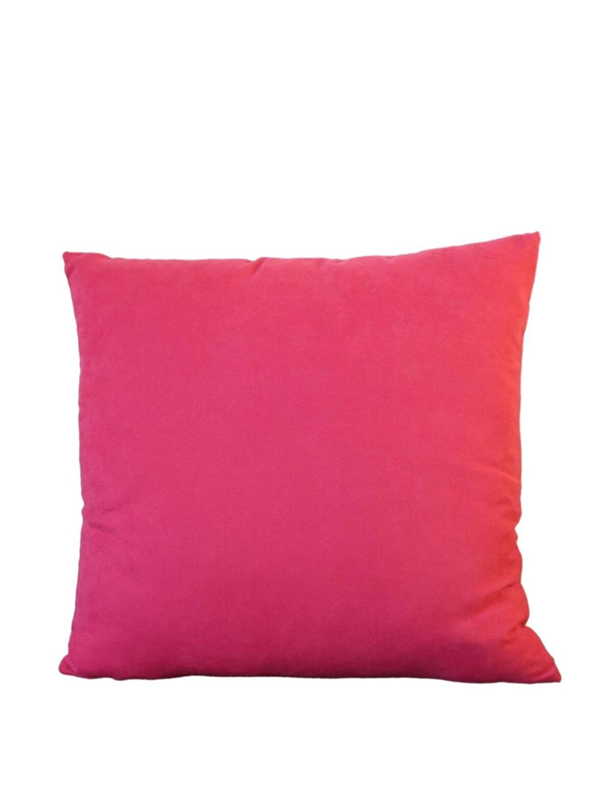 Pembe Renkli Düz 43x43 Kare Kırlent Kılıfı