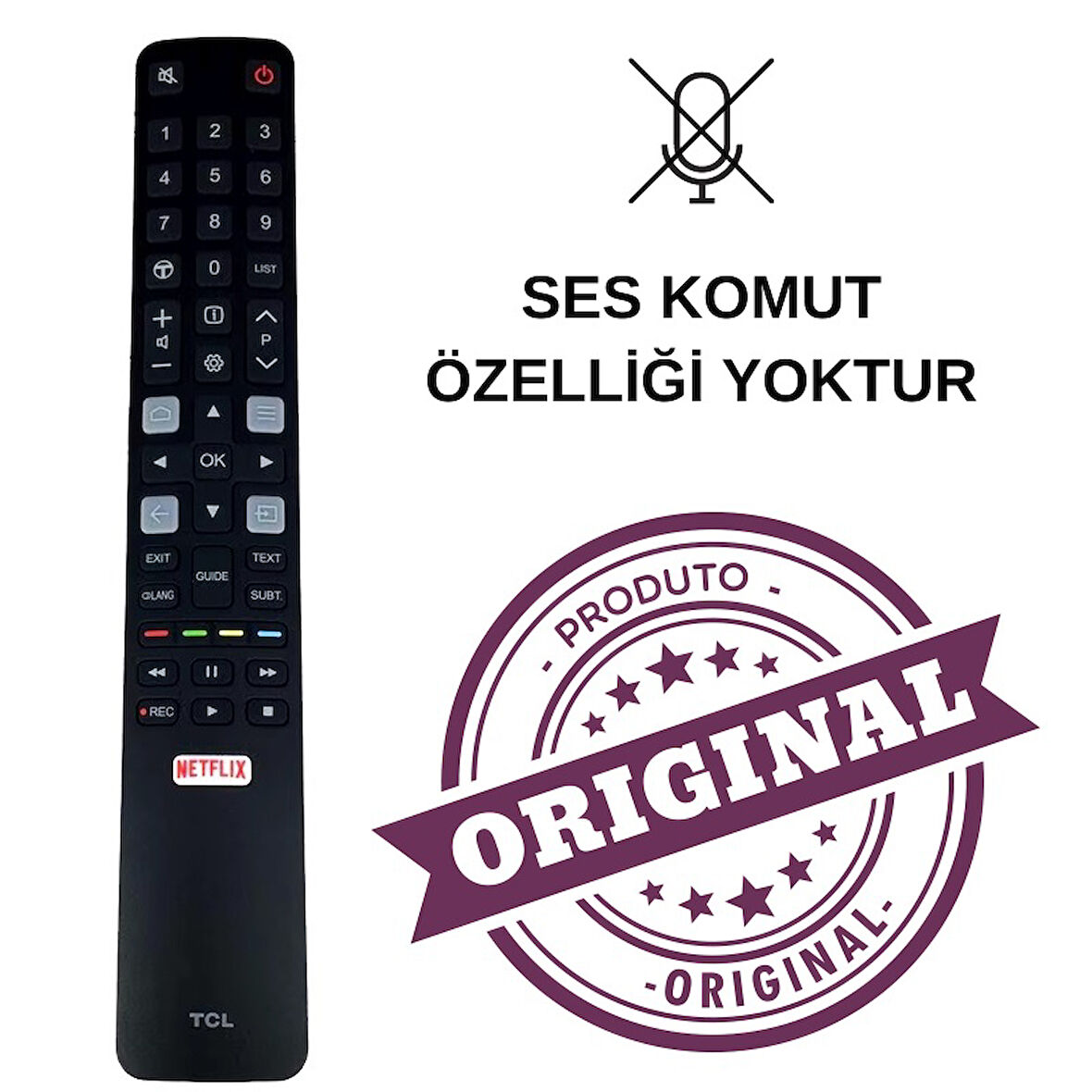 (ORJİNAL SES KOMUTSUZ) TCL RC802N YAI2 Orijinal Kumanda