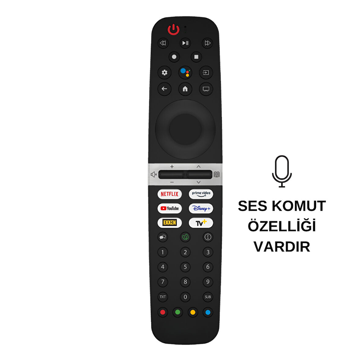 ARÇELİK-BEKO. GR-V2 SES KOMUTLU NETFLIX-PRIME-YTUBE-GOOGLE-BEIN-TV+ LCD LED TV KUMANDASI