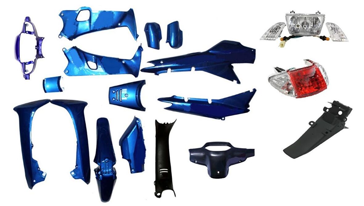 Bisan LİFAN 100 KAPORTA SETİ MAVİ FAR-STOP 20 PARÇA