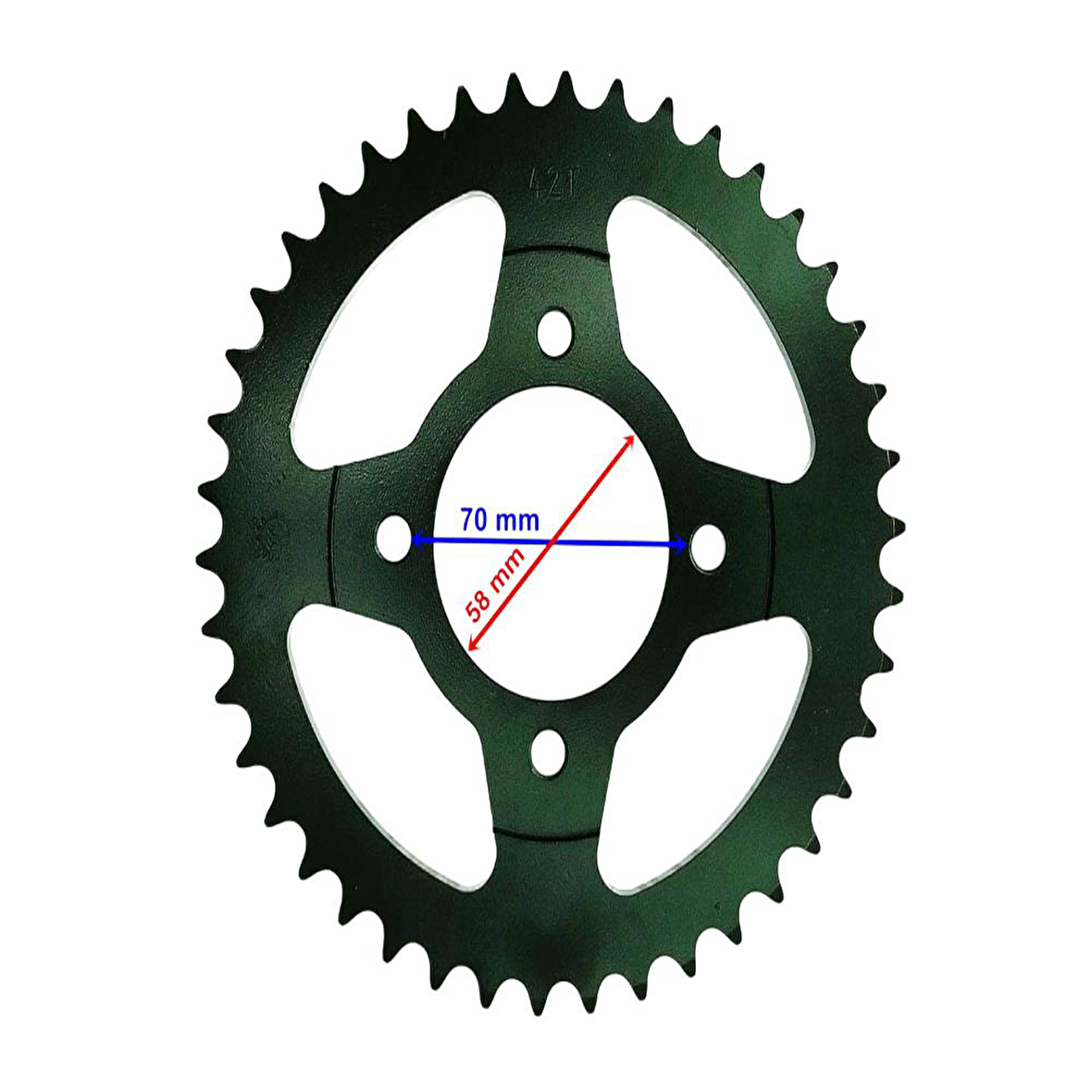 Mondial Z-ONE 150-180 ARKA DİŞLİ 428-42T İÇ 58 mm 4 DELİK IND ÖM