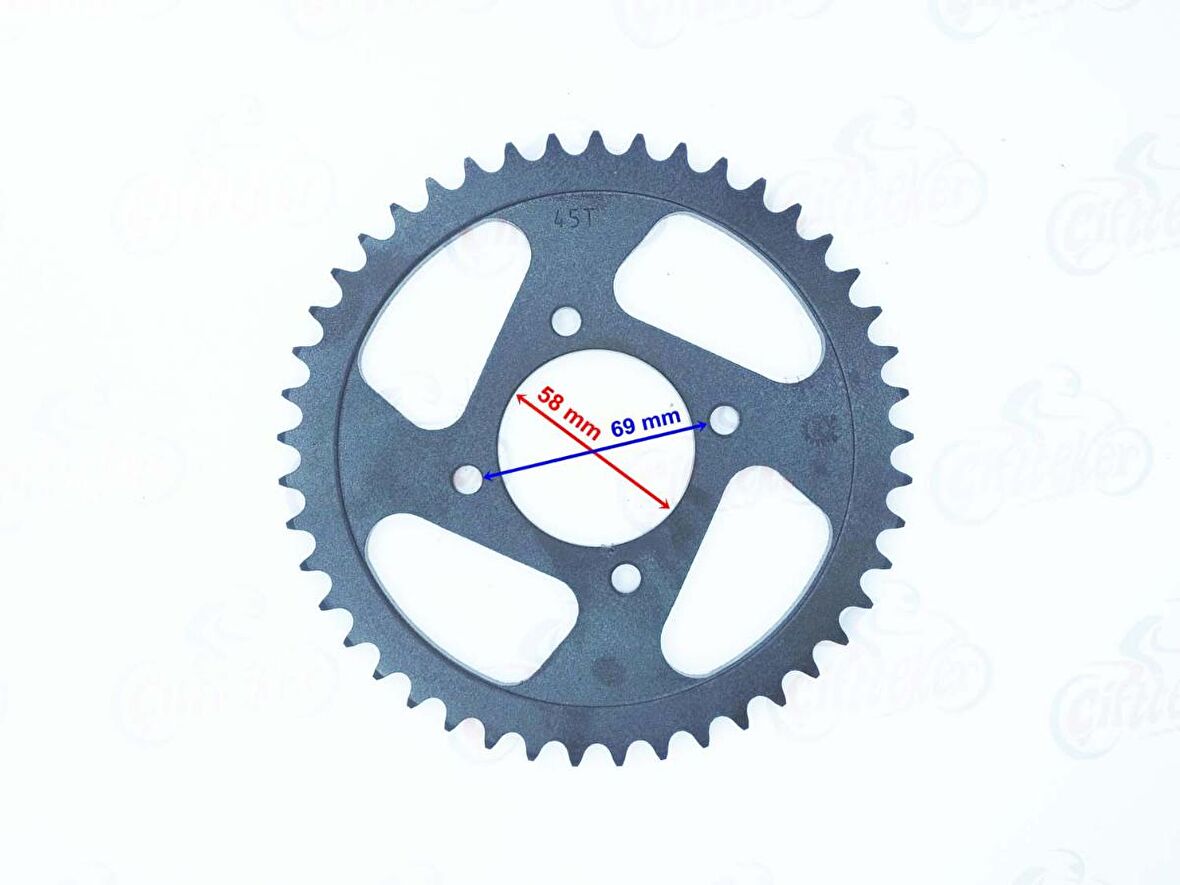 CF MOTO CF NK 150 ARKA DİŞLİ 428-45T İÇ 58X4 DELİKLİ ÖM