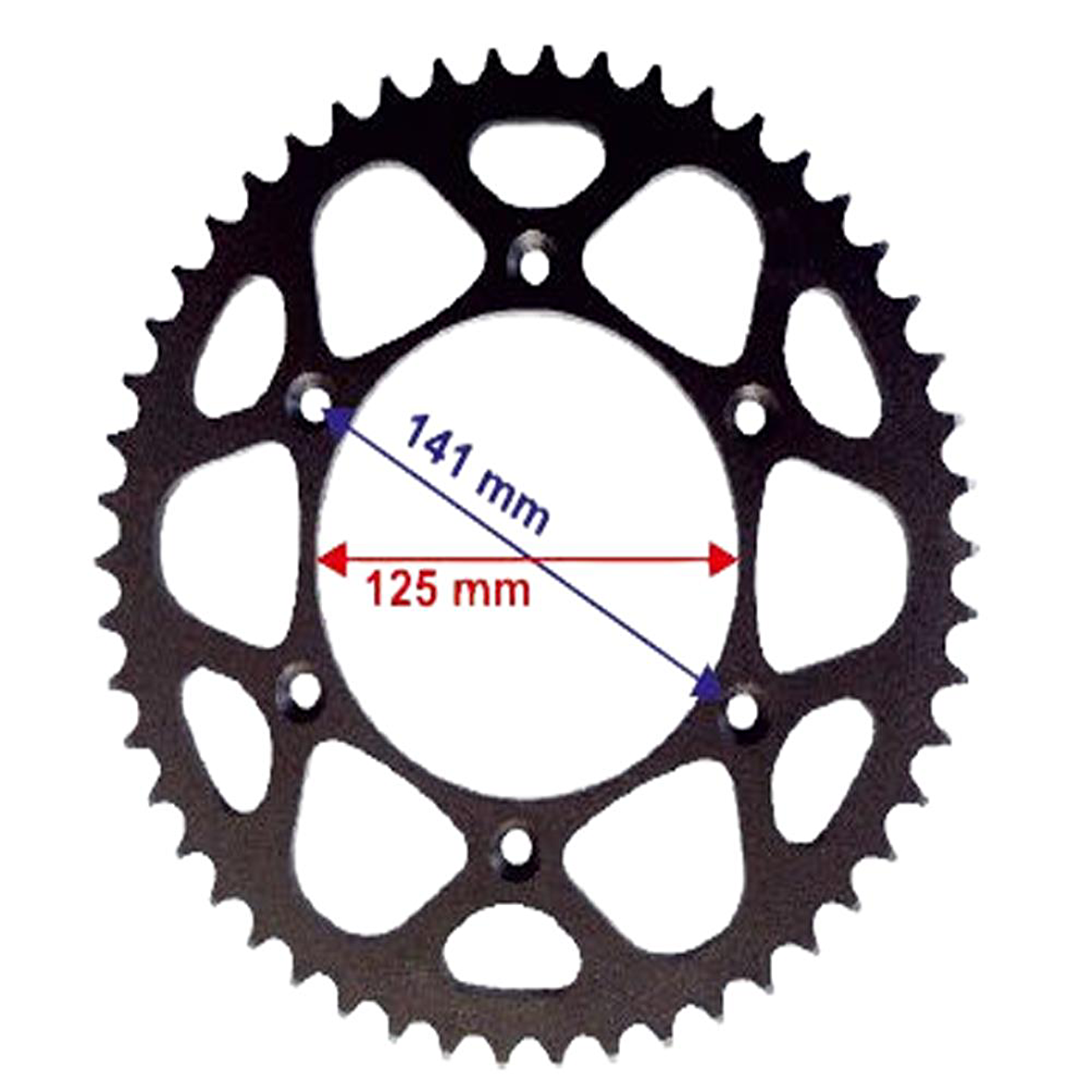 KTM CR125-250-KX-KTM ARKA DİŞLİ 520-50T İÇ 125X6 DELİKLİ IND