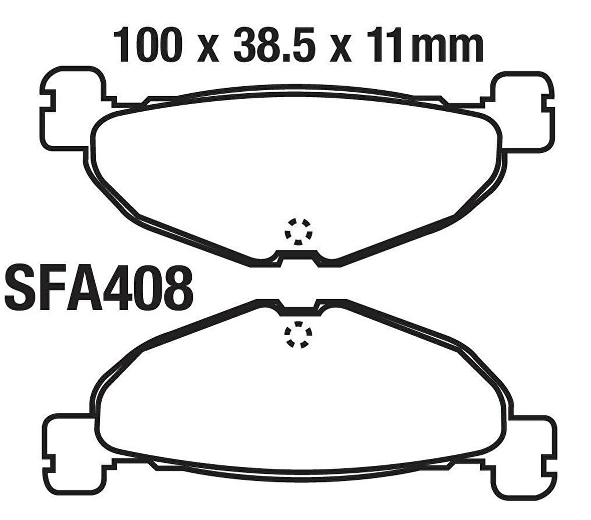 Yamaha ARKA FREN DİSK BALATASI FA408 TW YAMAHA CP250
