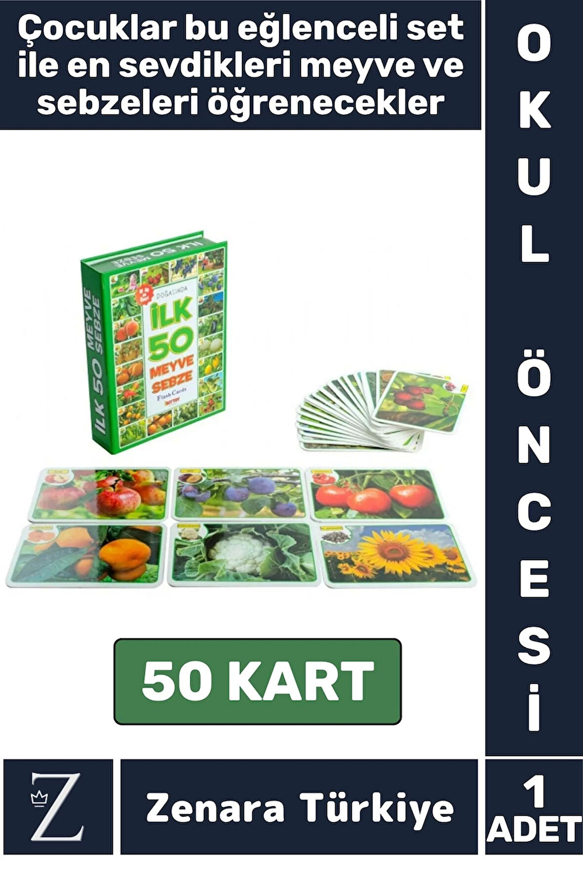 Okul Öncesi Koordinasyon Görsel Algı Geliştirici Meyve Sebze Öğretici Eğlenceli İLK 50 HAYVAN