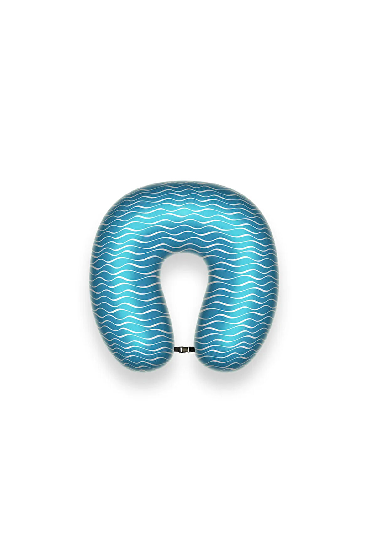 Visco Ortopedik Seyahat Yastığı - Boyun Yastığı - 30 * 30 * 10 cm - % 100 Visco İç Dolgu- Pool Desen