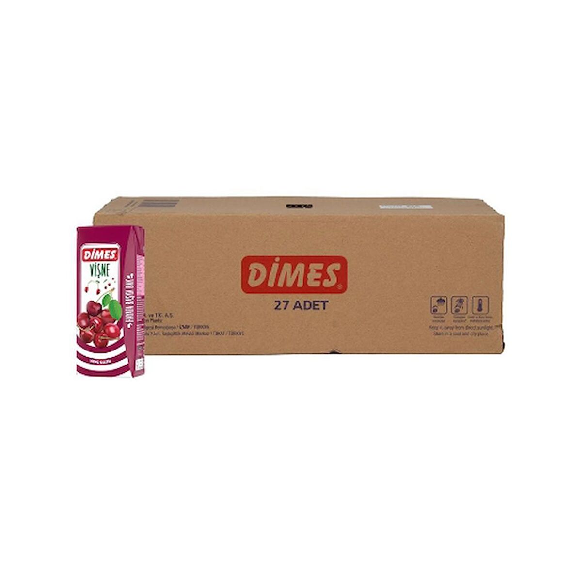 Dimes Vişne Meyve Suyu 27x200 ml. (2'li)