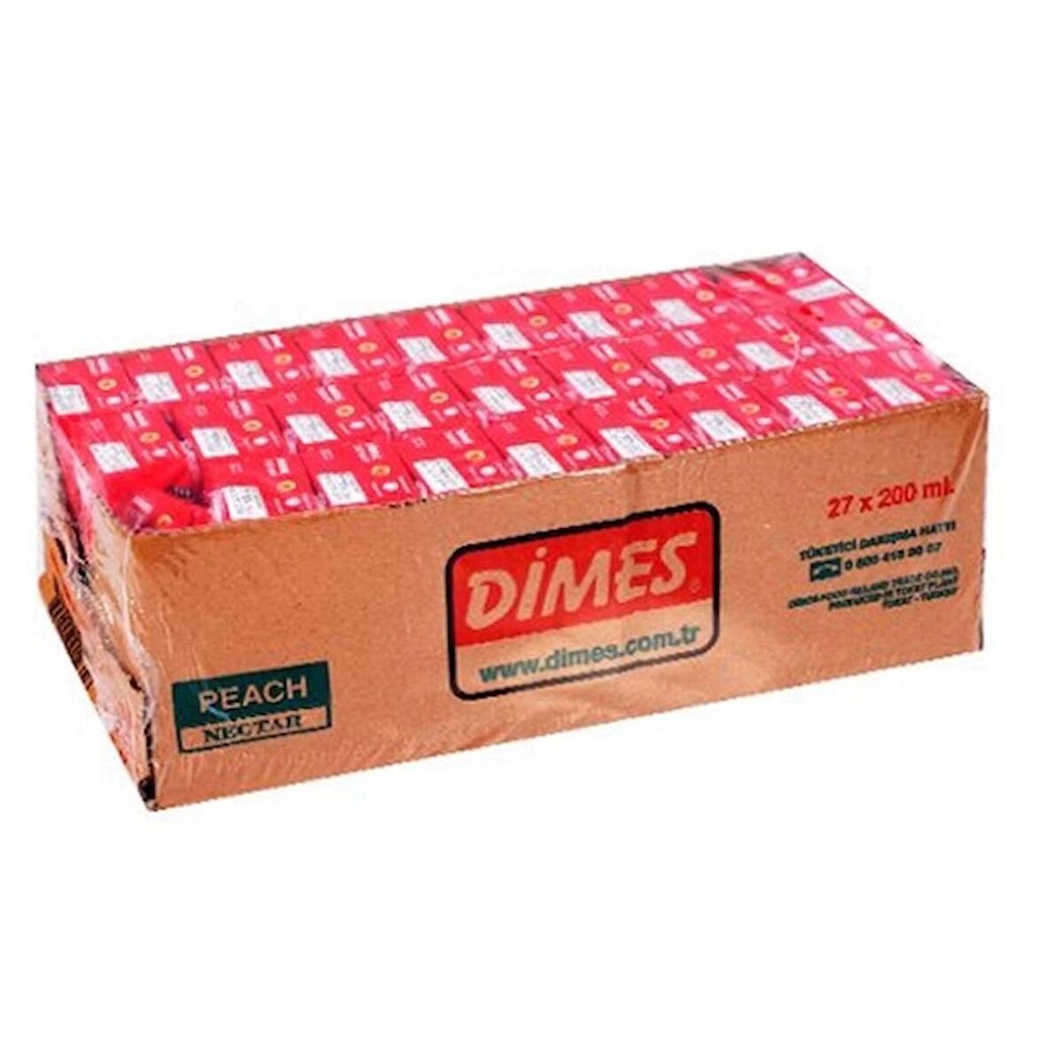Dimes Şeftali Meyve Suyu 27x200 ml. (4'lü)