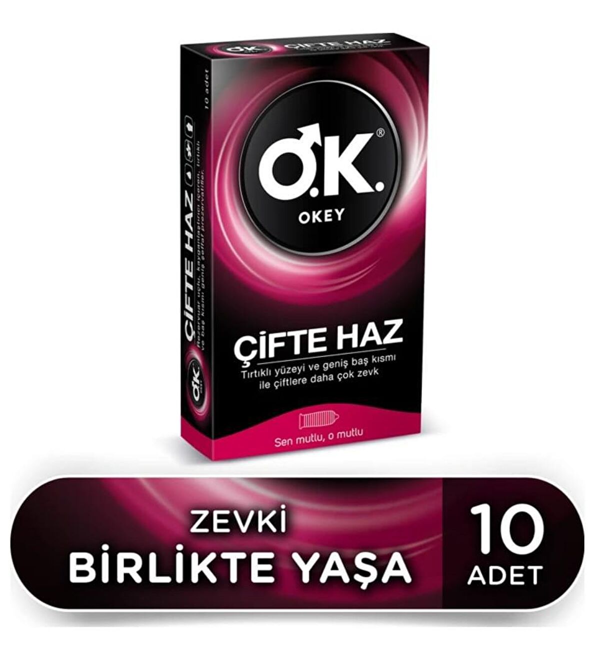 Okey Çifte Haz Prezervatif 10'lu