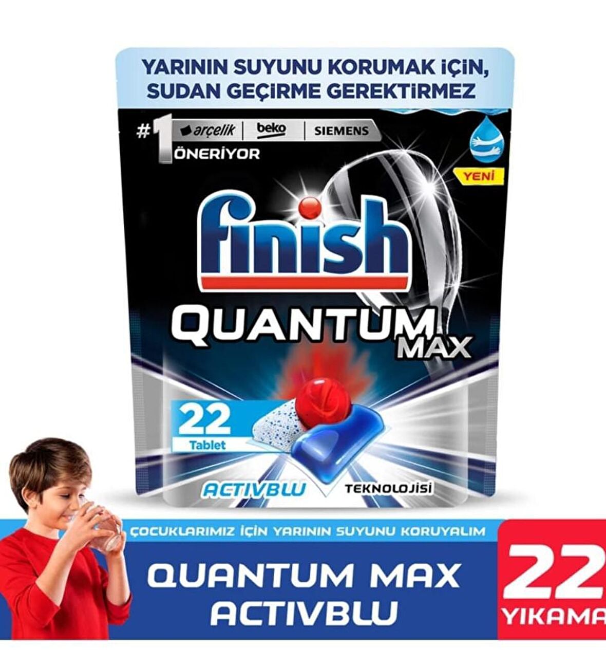 Finish Quantum Max 22 Kapsül Bulaşık Makinesi Deterjanı