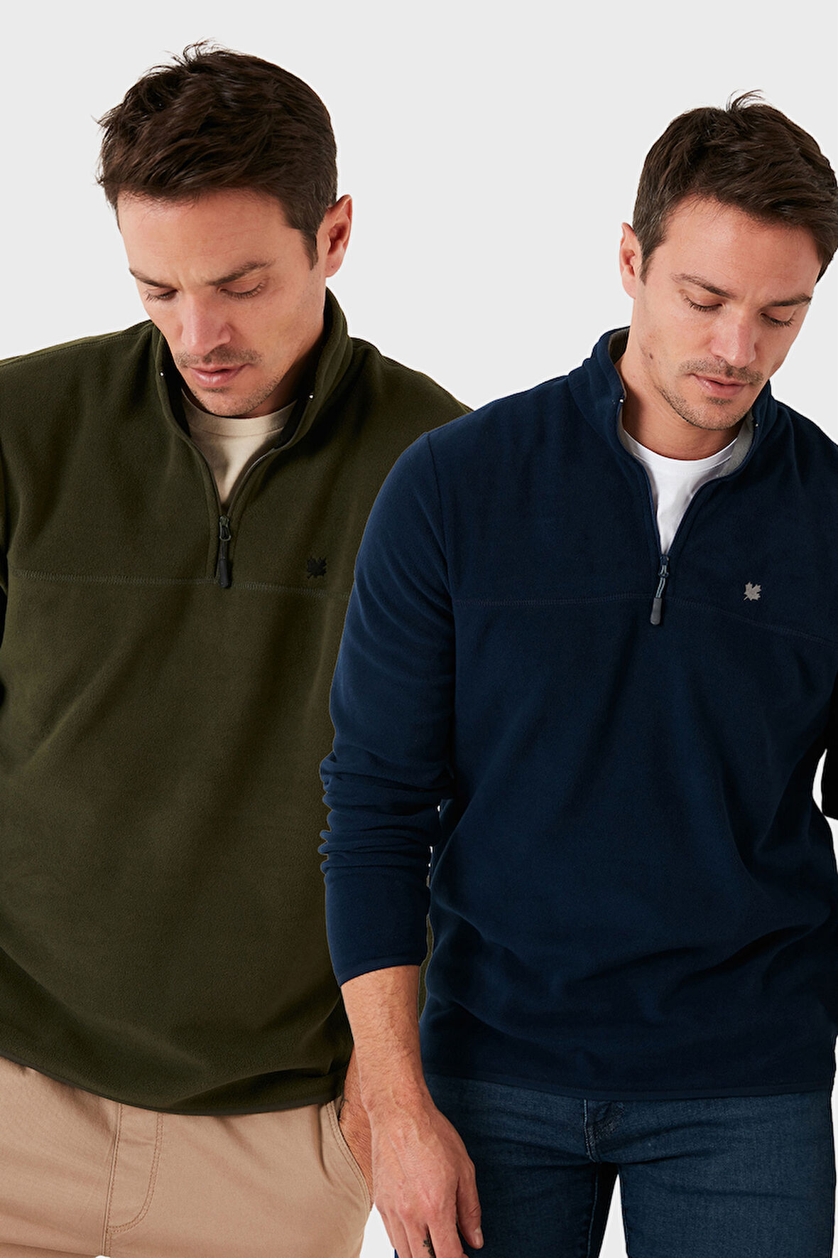 Buratti Slim Fit Anti-Pilling Tüylenme Yapmayan Bato Yaka Şardonlu 2'li Paket Polar Erkek POLAR 5906001S2