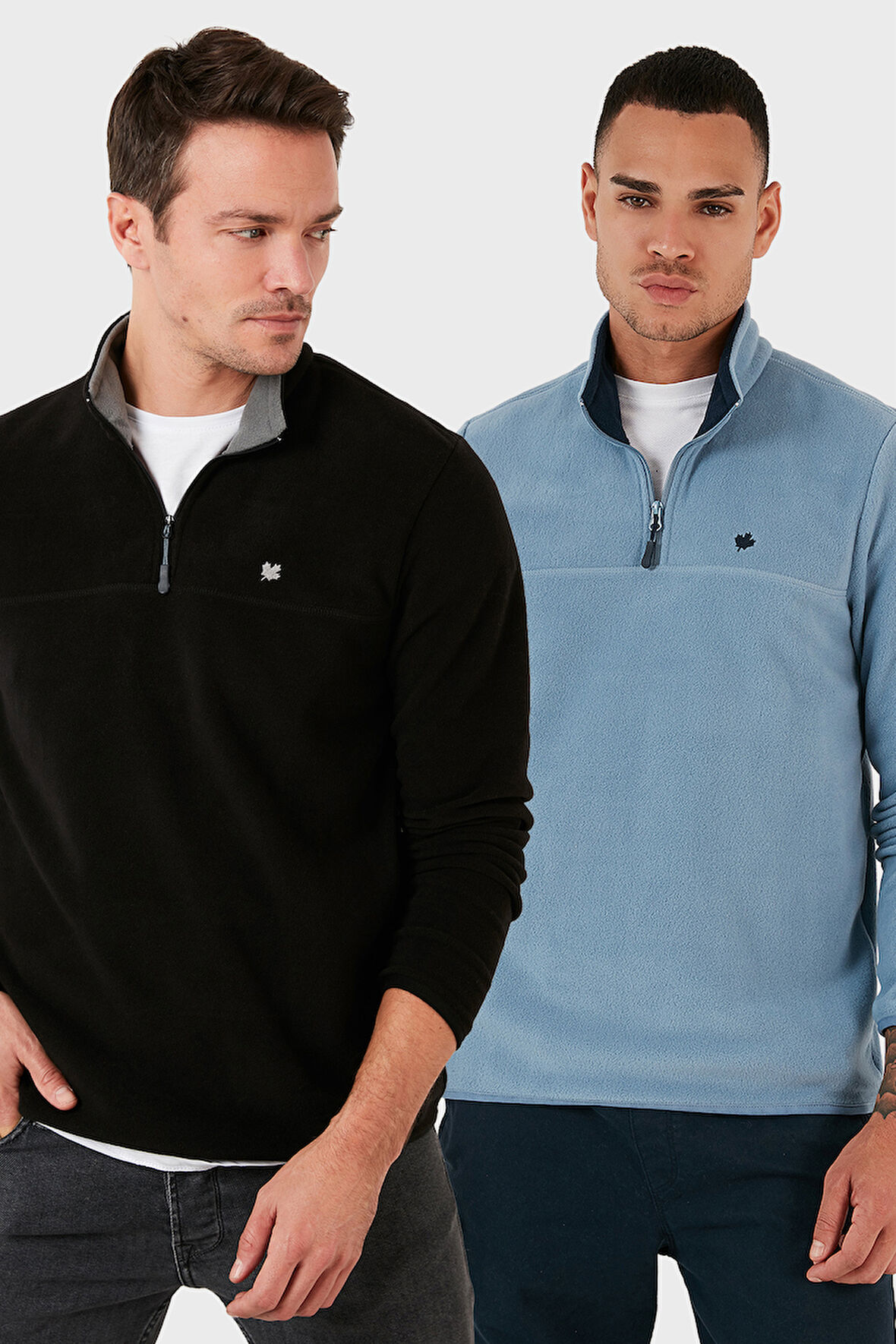 Buratti Slim Fit Anti-Pilling Tüylenme Yapmayan Bato Yaka Şardonlu 2'li Paket Polar Erkek POLAR 5906001S2