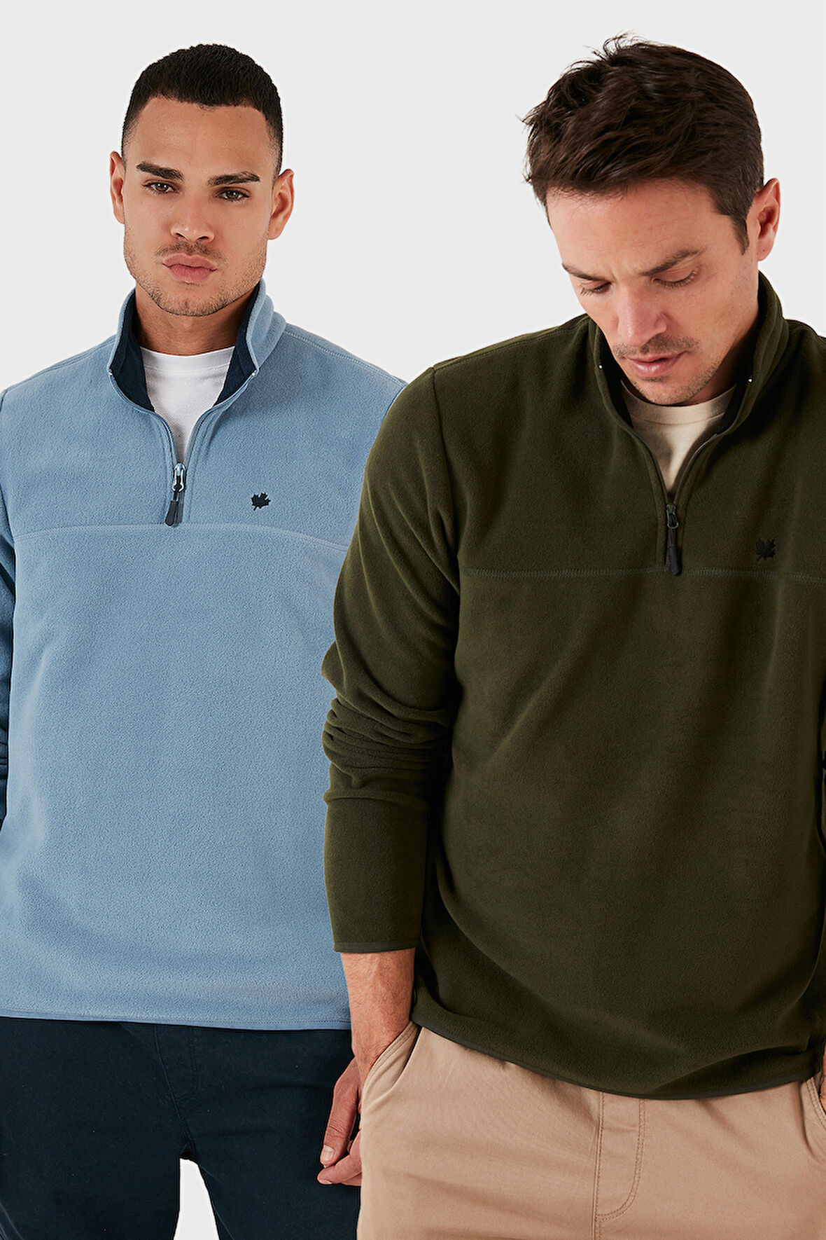 Buratti Slim Fit Anti-Pilling Tüylenme Yapmayan Bato Yaka Şardonlu 2'li Paket Polar Erkek POLAR 5906001S2