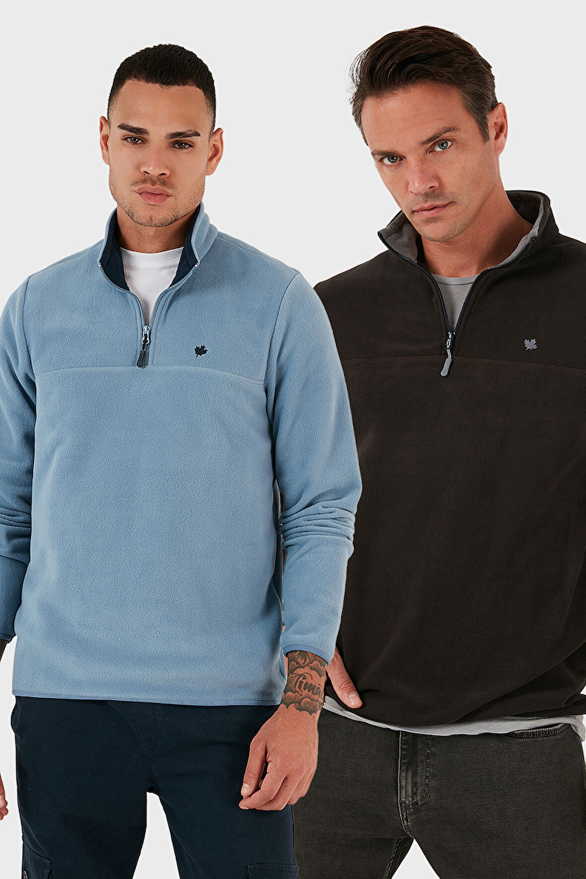 Buratti Slim Fit Anti-Pilling Tüylenme Yapmayan Bato Yaka Şardonlu 2'li Paket Polar Erkek POLAR 5906001S2