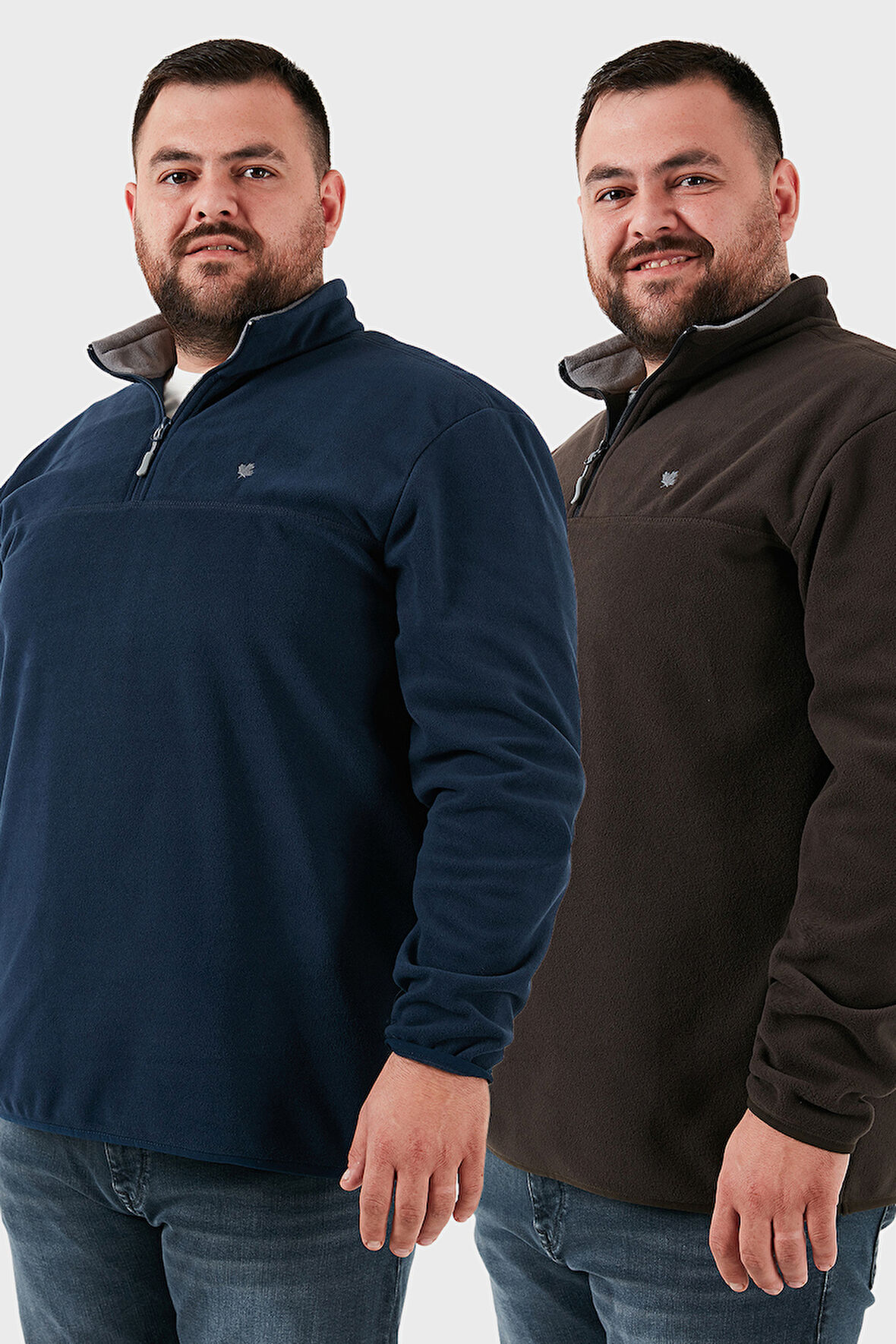 Buratti Regular Fit Anti-Pilling Büyük Beden Dik Yaka Kışlık Şardonlu 2'li Paket Polar Erkek POLAR 5906001BS2