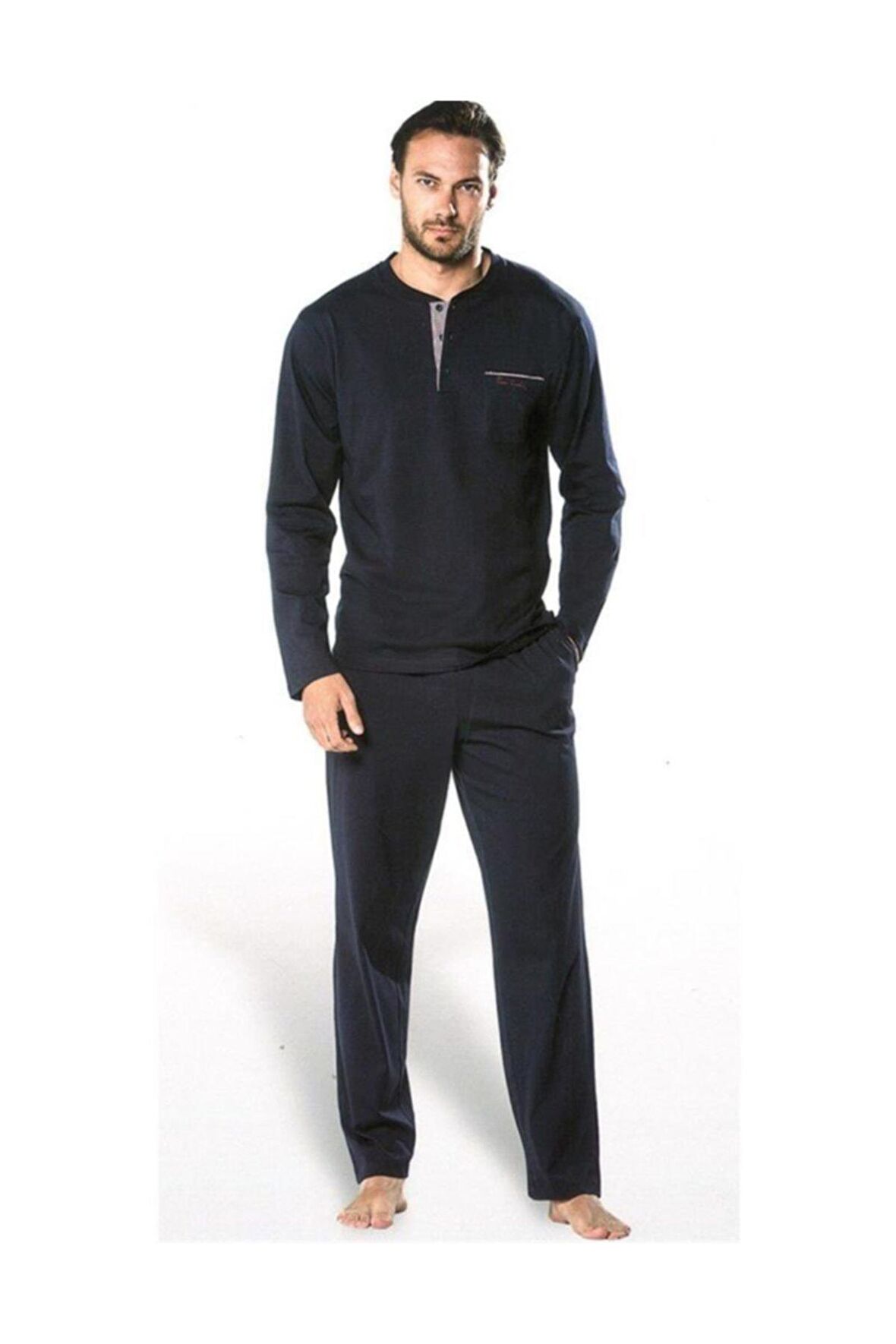 5265 Penye Uzun Kol 4 Mevsimlik Çeyiz  Pijama Takımı