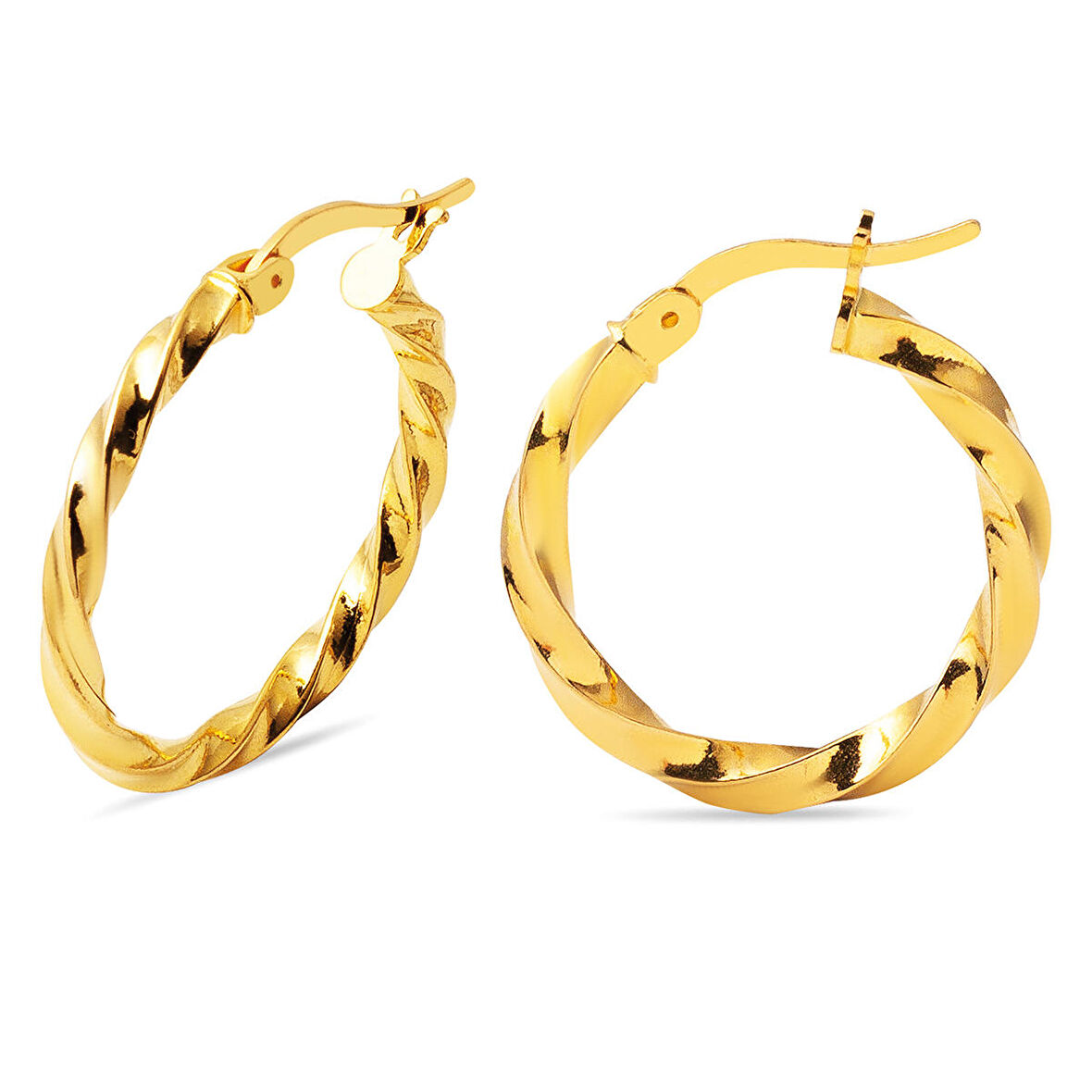 Burgu 2,5 cm. Çaplı 22 Ayar Halka Küpe