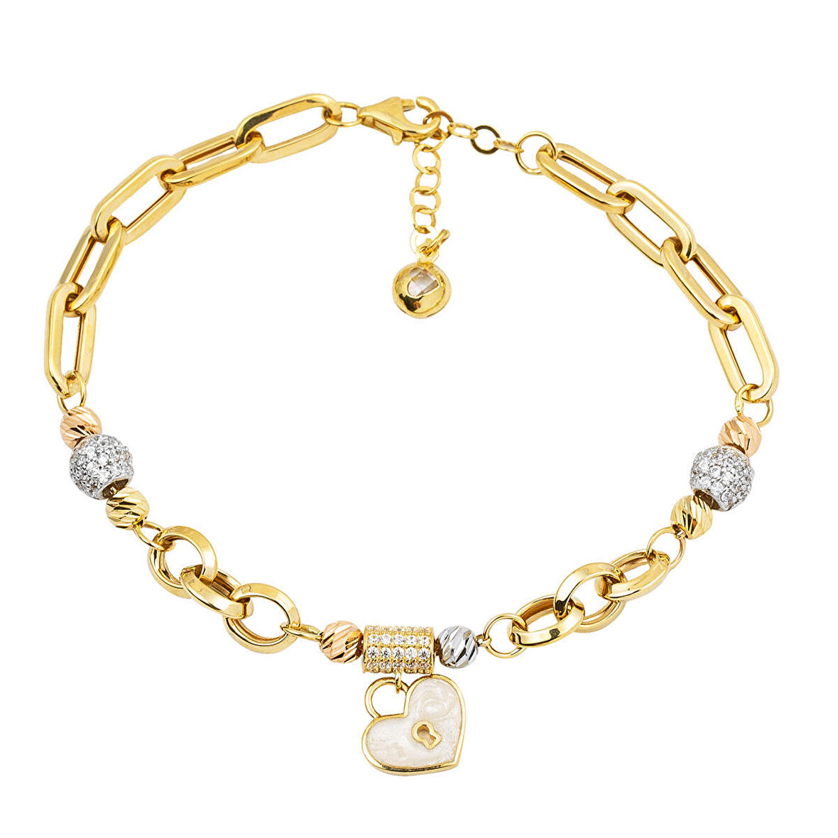 Kalpli Pandora 14 Ayar Altın Bileklik 