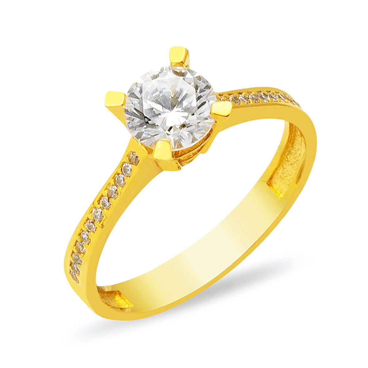 22 Ayar Altın Tektaş Yüzük