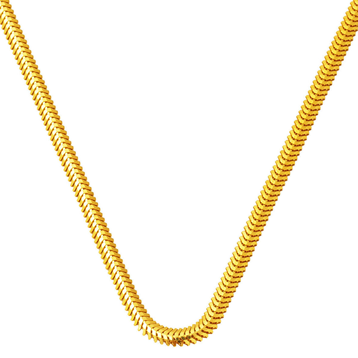 60 cm. 22 Ayar Altın Balıksırtı Zincir