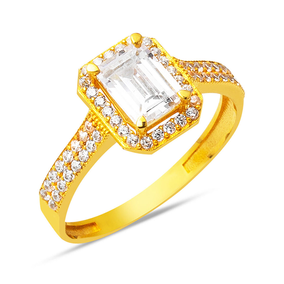 22 Ayar Altın Baget Yüzük