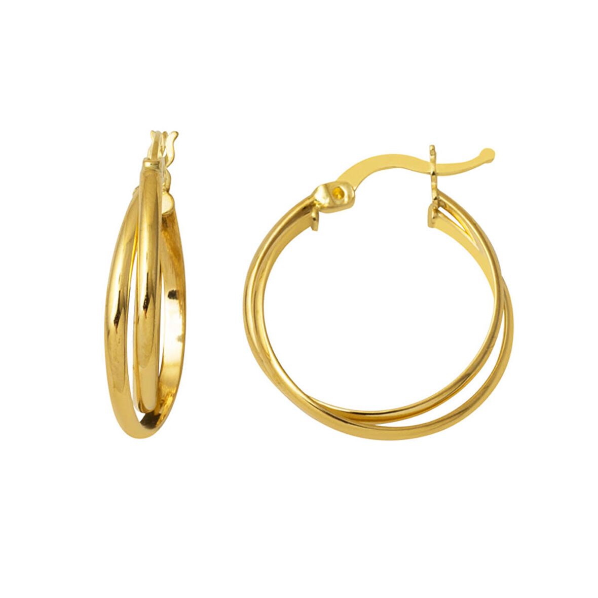 14 Ayar 2,5 cm. Çaplı İkili Halka Küpe Altın