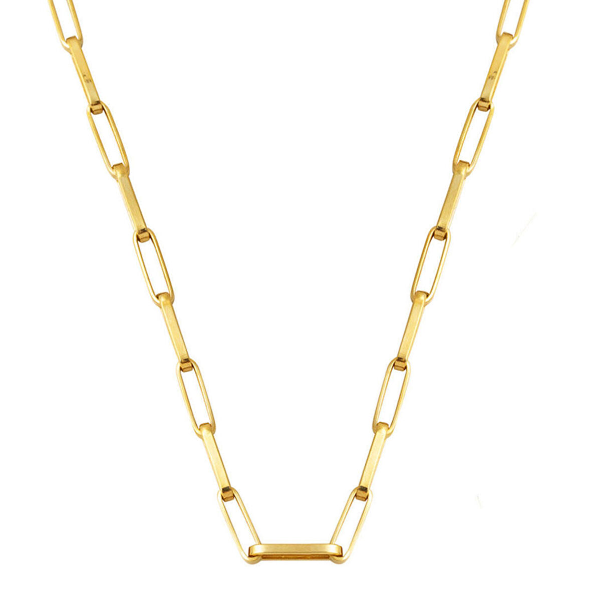 14 Ayar Ataç Altın Zincir Kolye (4 mm Enli) 45 cm.