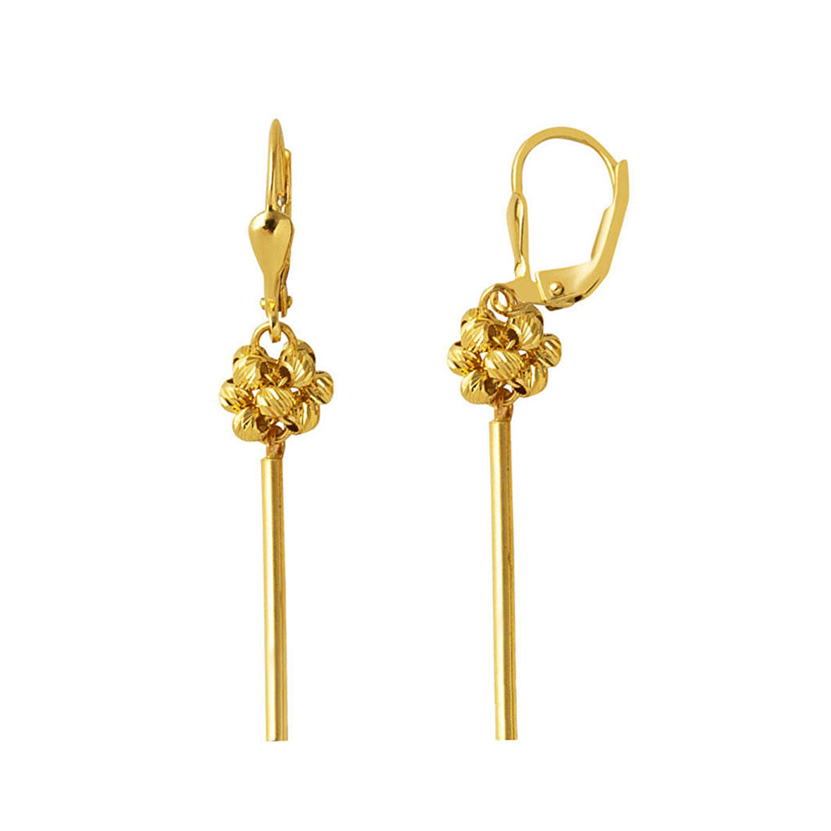 Sallantılı Dorika 14 Ayar Altın Küpe